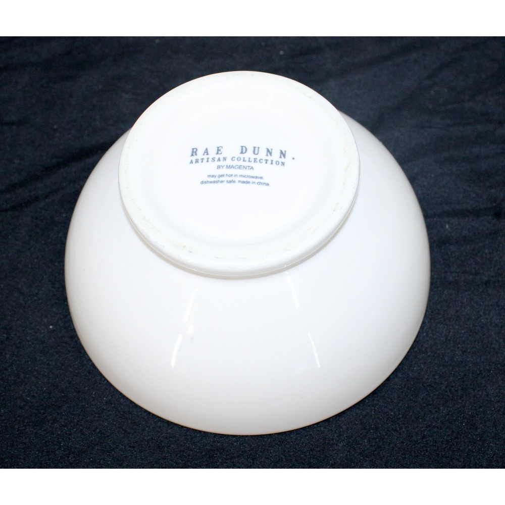 Rae Dunn Cereal Bowl Artisan Collection by Magenta White Ceramic Farmhouse - Picture 3 of 4